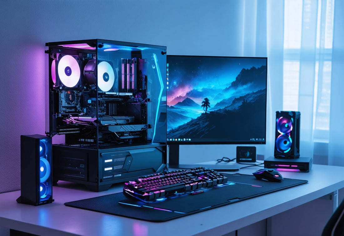 Ultimate Gaming PC setup with RGB lighting, advanced cooling, and high-performance components for peak gaming power